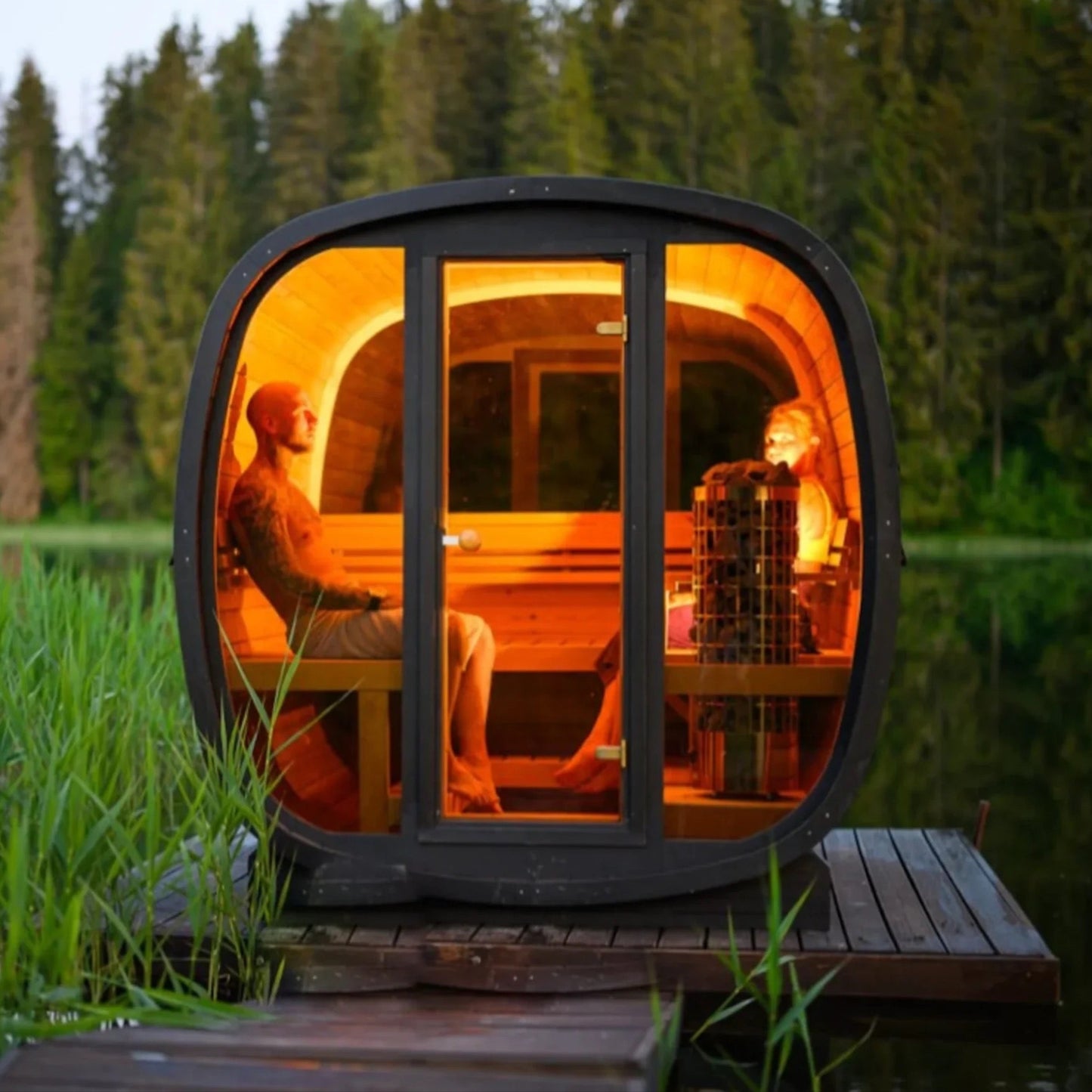 Orivon Wellness Auris Two Luxury Outdoor Cedar Sauna (3–4 Person).