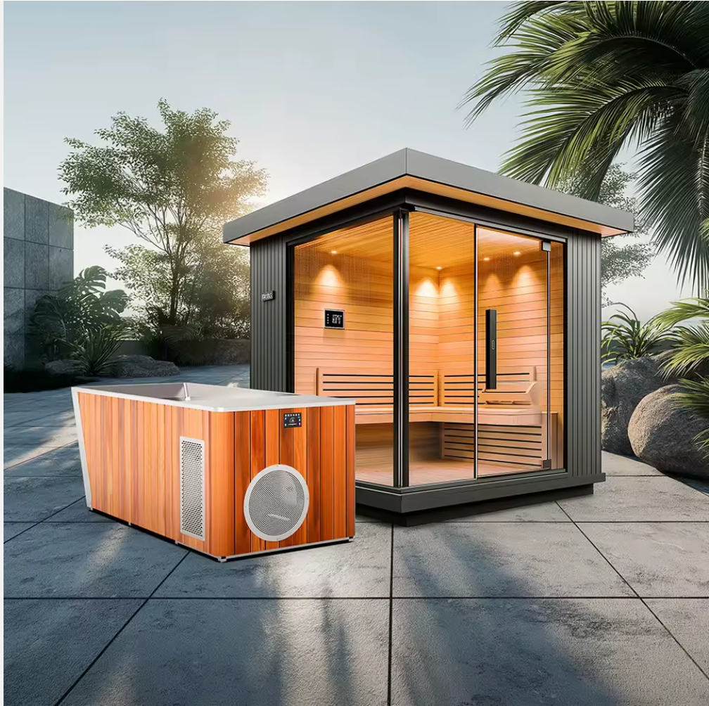 Ice & Fire Pro™ Outdoor Sauna & Cold Plunge Combo