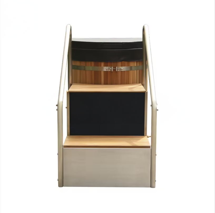 OMNI Cedar Steel Oval Cold Plunge Tub