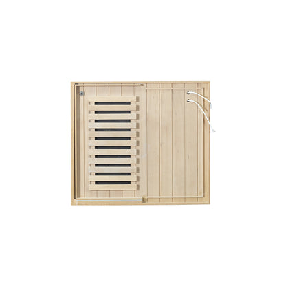Wizzisaunas 909MHX-L | Full Spectrum Infrared Sauna 1 Person | Far Infrared + Mid-Infrared Lamp |  Hemlock  | Indoor Home Sauna