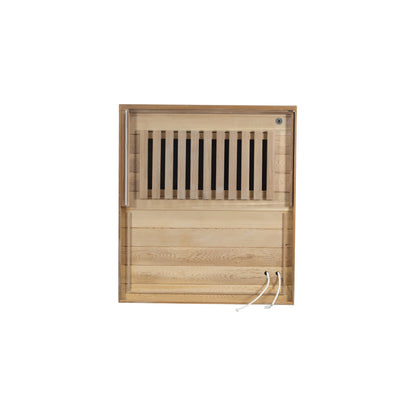 Wizzisaunas 909MRX-L | Full Spectrum Infrared Sauna for One Person | Far Infrared + Mid-Infrared Lamp |Red Cedar| Indoor Home Sauna