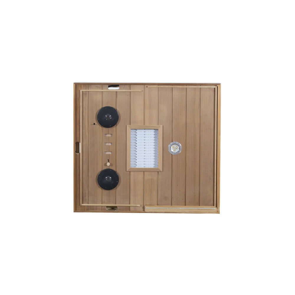 Wizzisaunas 909MRX-L | Full Spectrum Infrared Sauna for One Person | Far Infrared + Mid-Infrared Lamp |Red Cedar| Indoor Home Sauna