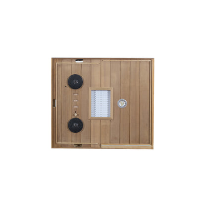 Wizzisaunas 909MRX-L | Full Spectrum Infrared Sauna for One Person | Far Infrared + Mid-Infrared Lamp |Red Cedar| Indoor Home Sauna