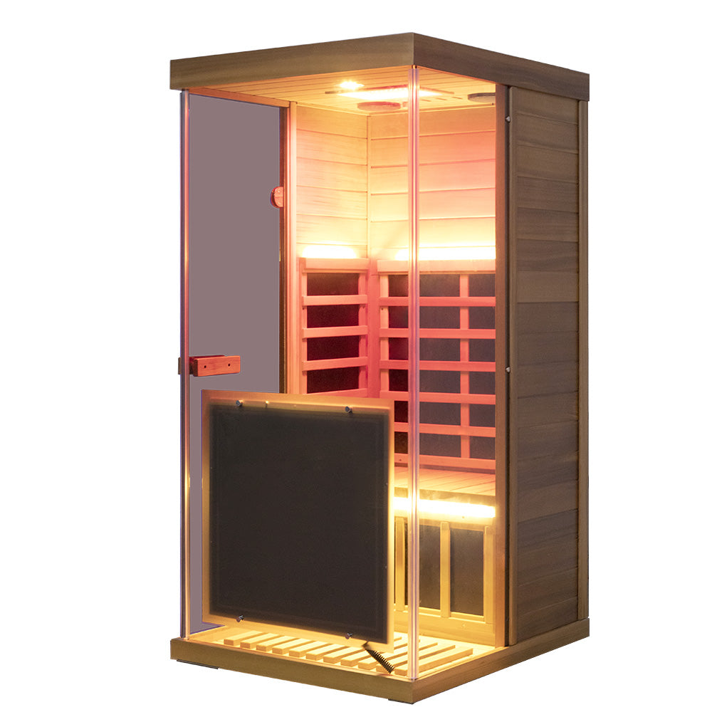 Wizzisaunas 909MRX-R| Full Spectrum Infrared Sauna for One Person | Far Infrared + Mid-Infrared Lamp |Red Cedar| Indoor Home Sauna (Copy)