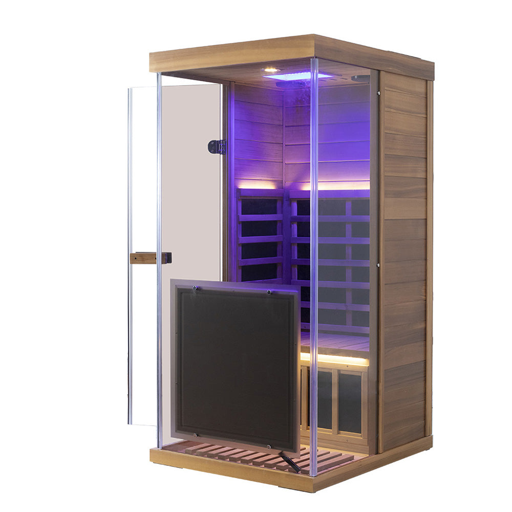 Wizzisaunas 909MRX-R| Full Spectrum Infrared Sauna for One Person | Far Infrared + Mid-Infrared Lamp |Red Cedar| Indoor Home Sauna (Copy)