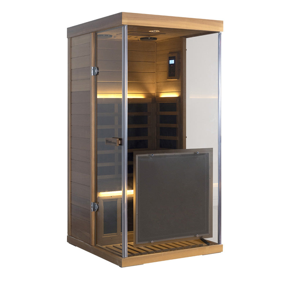 Wizzisaunas 909MRX-R| Full Spectrum Infrared Sauna for One Person | Far Infrared + Mid-Infrared Lamp |Red Cedar| Indoor Home Sauna (Copy)