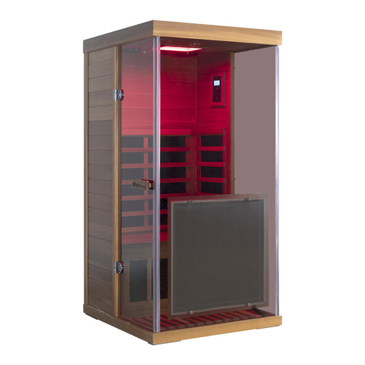 Wizzisaunas 909MRX-R| Full Spectrum Infrared Sauna for One Person | Far Infrared + Mid-Infrared Lamp |Red Cedar| Indoor Home Sauna (Copy)