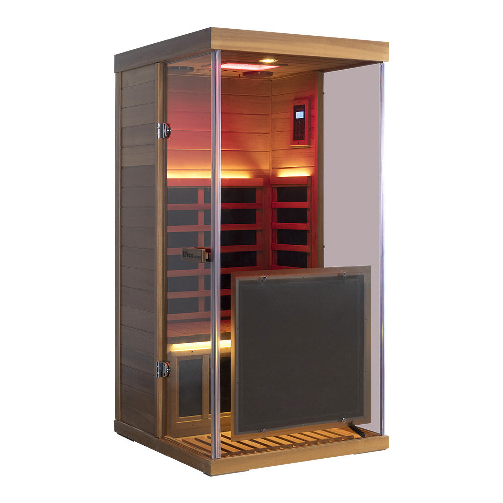 Wizzisaunas 909MRX-R| Full Spectrum Infrared Sauna for One Person | Far Infrared + Mid-Infrared Lamp |Red Cedar| Indoor Home Sauna (Copy)