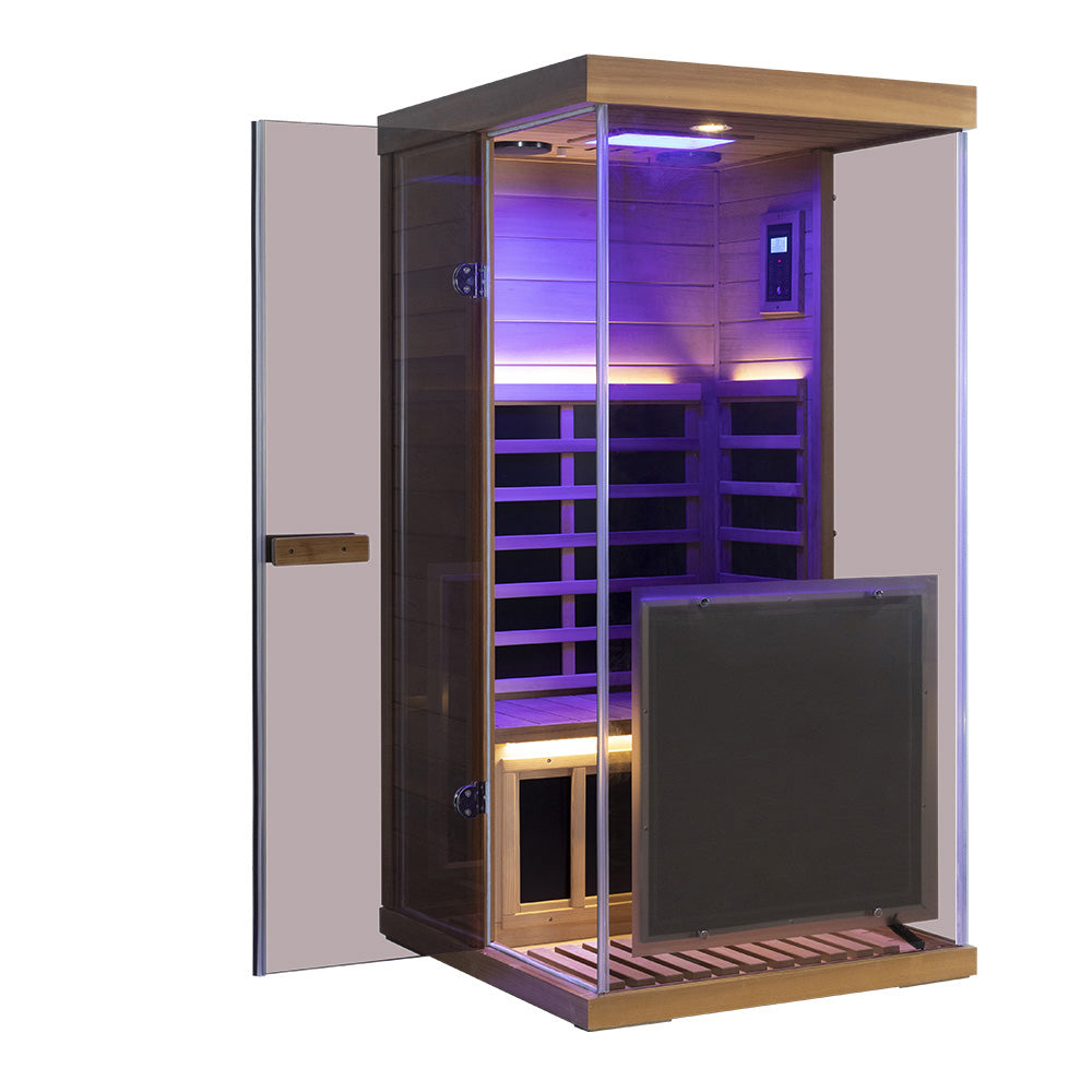 Wizzisaunas 909MRX-R| Full Spectrum Infrared Sauna for One Person | Far Infrared + Mid-Infrared Lamp |Red Cedar| Indoor Home Sauna (Copy)