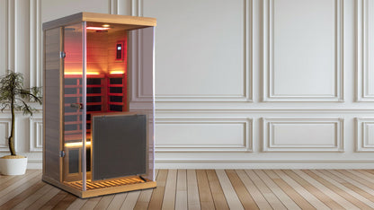 Wizzisaunas 909MRX-R| Full Spectrum Infrared Sauna for One Person | Far Infrared + Mid-Infrared Lamp |Red Cedar| Indoor Home Sauna (Copy)