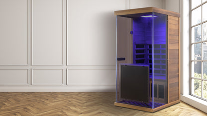 Wizzisaunas 909MRX-R| Full Spectrum Infrared Sauna for One Person | Far Infrared + Mid-Infrared Lamp |Red Cedar| Indoor Home Sauna (Copy)