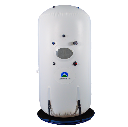 Summit to Sea | The Dive Vertical Hyperbaric Chamber | First Vertical Portable | | 40" Diameter  | 85" Tall |  FDA-Cleared