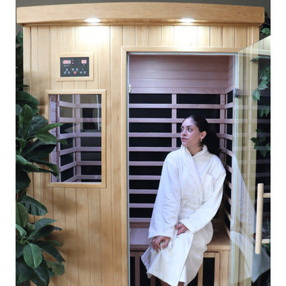 Tremblant 2-Person FAR Infrared Sauna by Sweat Therapy | Canadian Hemlock, Low EMF, Plug & Play