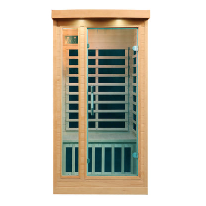 Tremblant 1-Person FAR Infrared Sauna by Sweat Therapy | Canadian Hemlock, Low EMF, Plug & Play