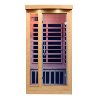 Tremblant 1-Person FAR Infrared Sauna by Sweat Therapy | Canadian Hemlock, Low EMF, Plug & Play