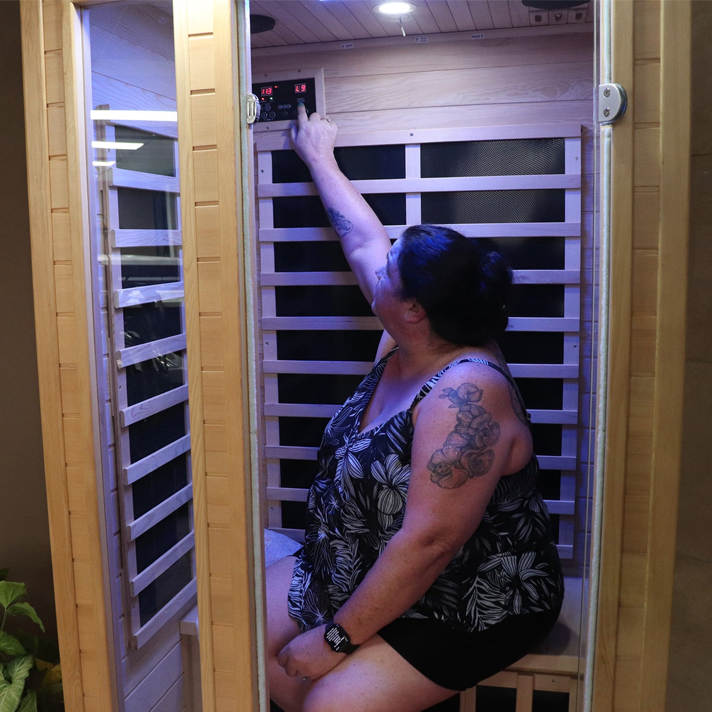 Tremblant 1-Person FAR Infrared Sauna by Sweat Therapy | Canadian Hemlock, Low EMF, Plug & Play