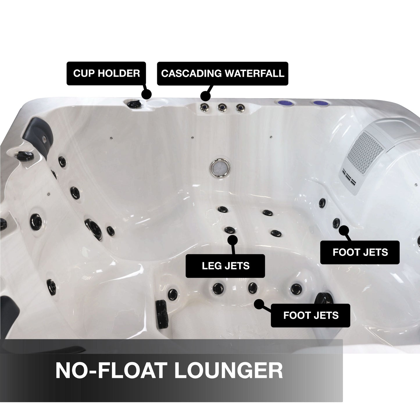 Liberty Spas | LYS6000 240V 6-Person Hot Tub | 46 Jets, Dual 5 HP Pumps, Glacier Filtration & AO₃P