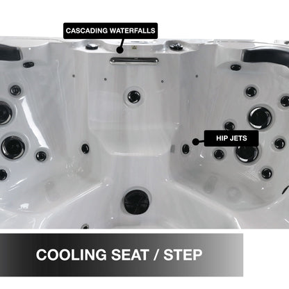 Liberty Spas | LYS6000 240V 6-Person Hot Tub | 46 Jets, Dual 5 HP Pumps, Glacier Filtration & AO₃P