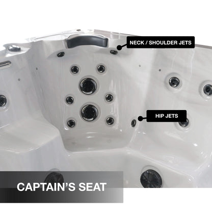 Liberty Spas | LYS6000 240V 6-Person Hot Tub | 46 Jets, Dual 5 HP Pumps, Glacier Filtration & AO₃P