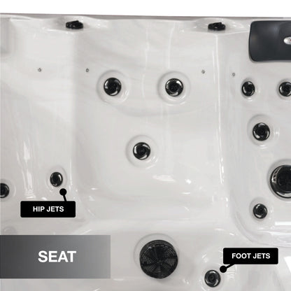 Liberty Spas | LYS6000 240V 6-Person Hot Tub | 46 Jets, Dual 5 HP Pumps, Glacier Filtration & AO₃P