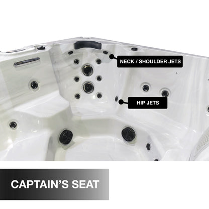 Liberty Spas | LYS7000 240V 7-Person Hot Tub | 46 Jets, Dual 5 HP Pumps, Glacier Filtration & AO₃P