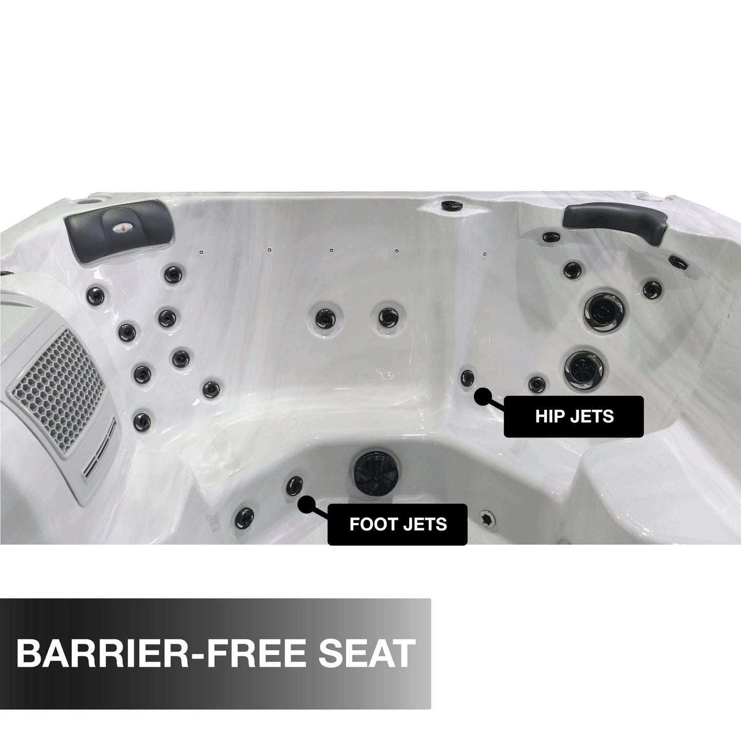 Liberty Spas | LYS7000 240V 7-Person Hot Tub | 46 Jets, Dual 5 HP Pumps, Glacier Filtration & AO₃P