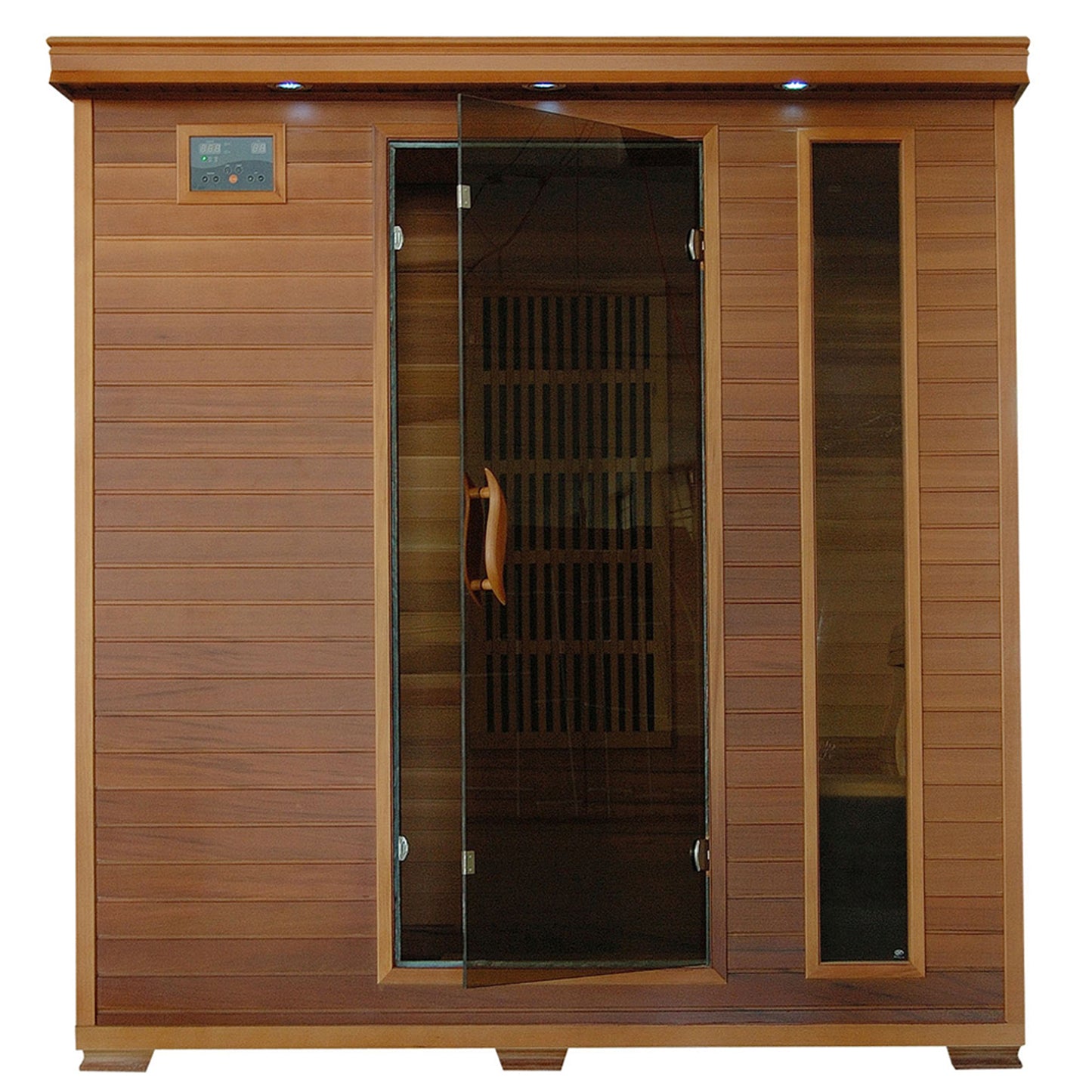 HeatWave Klondike 4-Person Cedar Infrared Sauna with 9 Low-EMF Carbon Heaters | 2370W | ETL Certified