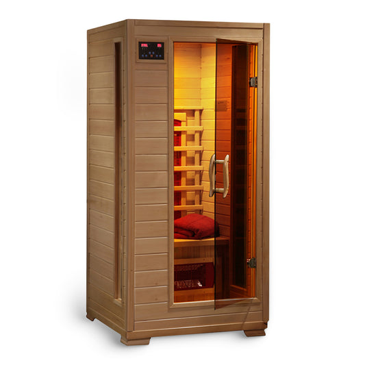 HeatWave Buena Vista 1–2 Person Hemlock Infrared Sauna with 3 Ceramic Heaters | SA2400