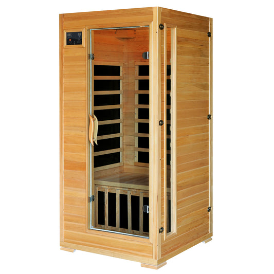 HeatWave Buena Vista 1-2 Person Infrared Sauna | 4 Carbon Heaters | Canadian Hemlock | SA2402