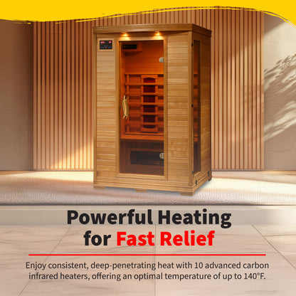 HeatWave Coronado 2-Person Hemlock Infrared Sauna with 5 Ceramic Heaters | SA2406