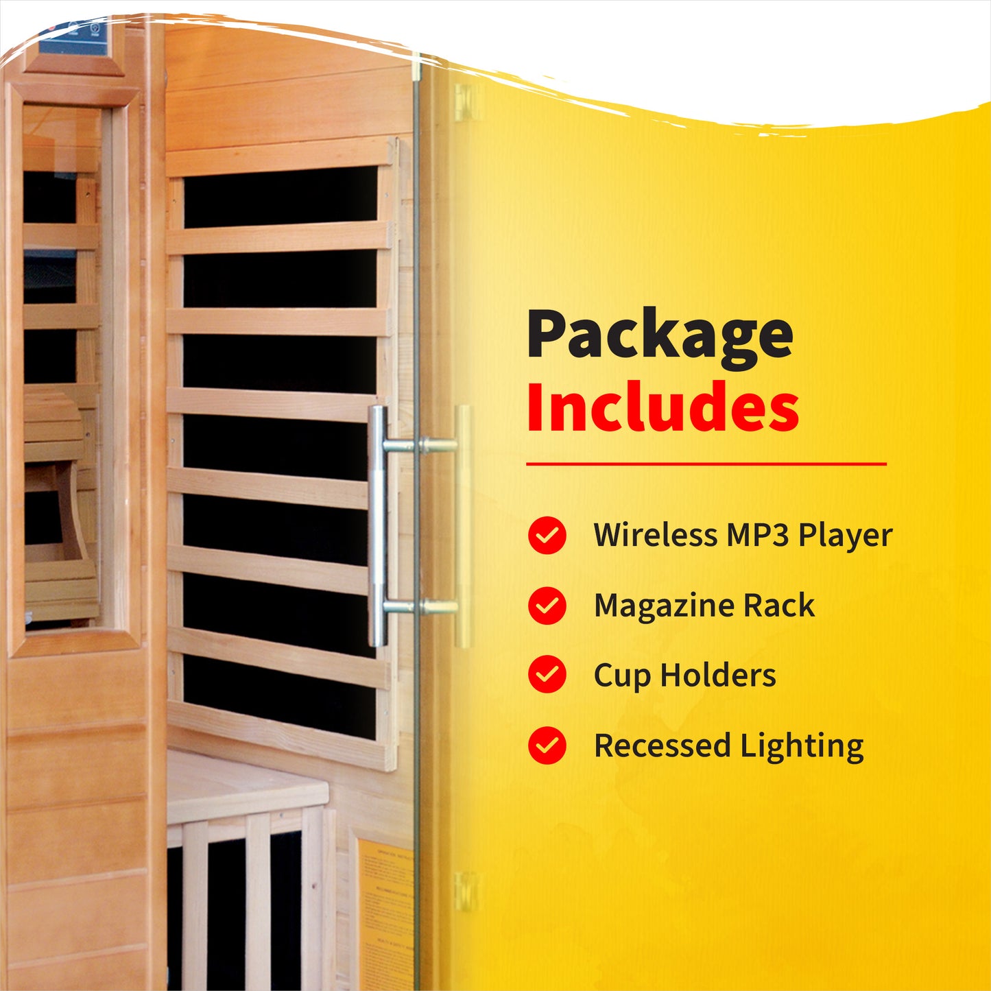 HeatWave | Majestic 1-2 Person Hemlock Infrared Sauna | 5 Carbon Heaters | SA3202