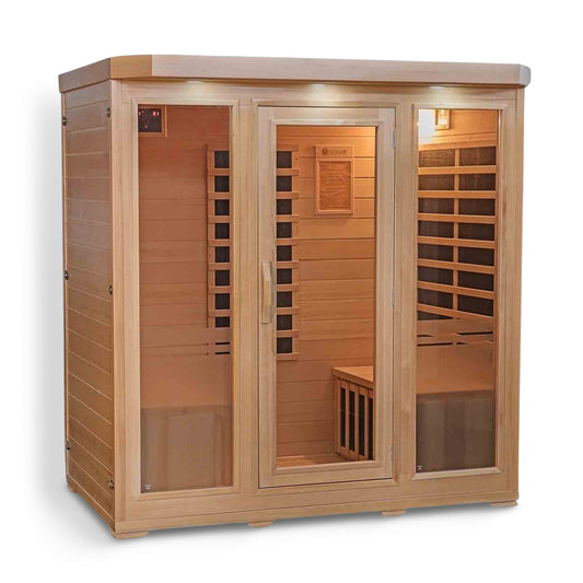 HeatWave Sonoma 4-Person Hemlock Infrared Sauna with 9 Carbon Heaters | 2,100W | SA7020