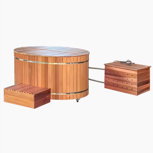 NorthPeak™ Canadian Cedar Ice Bath – Outdoor Chiller Tub