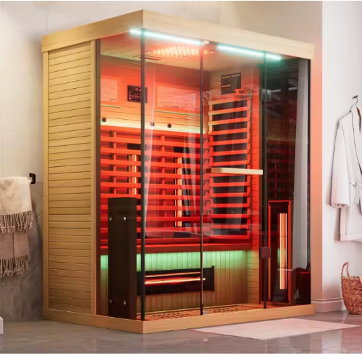 Sauna Spa World 3-Person Full-Spectrum Infrared Sauna.
