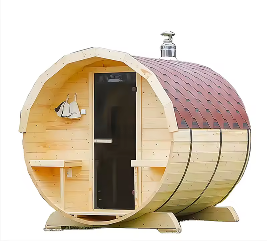 Evergreen Barrel Retreat – Canadian Hemlock Outdoor Sauna (1–2 Person)