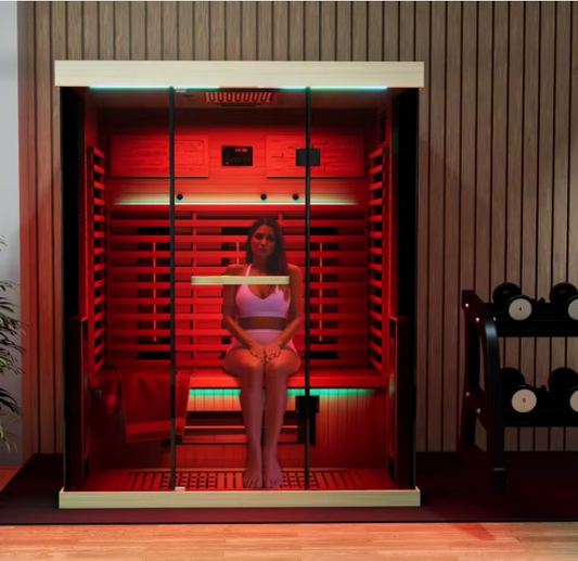 Sauna Spa World 3-Person Full-Spectrum Infrared Sauna.
