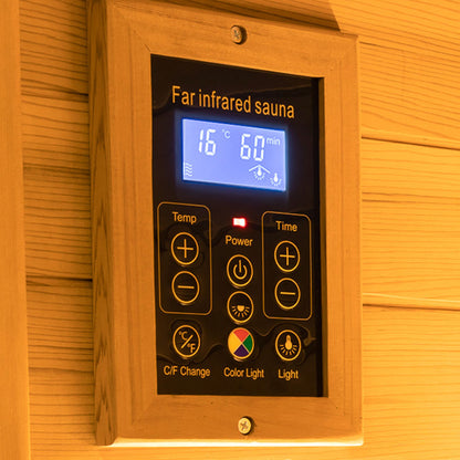Wizzisaunas 909MRX-L | Full Spectrum Infrared Sauna for One Person | Far Infrared + Mid-Infrared Lamp |Red Cedar| Indoor Home Sauna