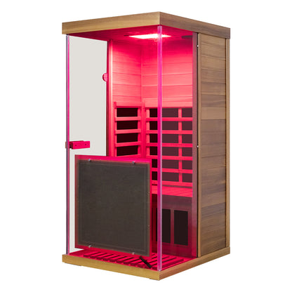 Wizzisaunas 909MRX-R| Full Spectrum Infrared Sauna for One Person | Far Infrared + Mid-Infrared Lamp |Red Cedar| Indoor Home Sauna (Copy)