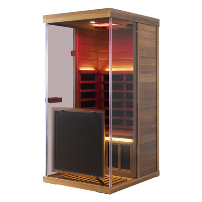 Wizzisaunas 909MRX-R| Full Spectrum Infrared Sauna for One Person | Far Infrared + Mid-Infrared Lamp |Red Cedar| Indoor Home Sauna (Copy)