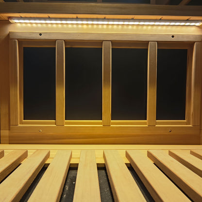 Wizzisaunas 909MRX-L | Full Spectrum Infrared Sauna for One Person | Far Infrared + Mid-Infrared Lamp |Red Cedar| Indoor Home Sauna