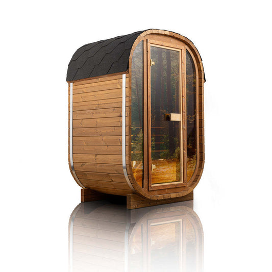 Orivon Wellness | Auris One Luxury Outdoor Cedar Sauna 1–2 Person | Harvia (4.5 KW) Heater